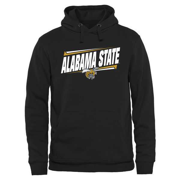 Men's Alabama State Hornets Double Bar Pullover Hoodie - Black,We sell and wholesale Men's Alabama State Hornets Double Bar Pullover Hoodie - Black on line form chian!